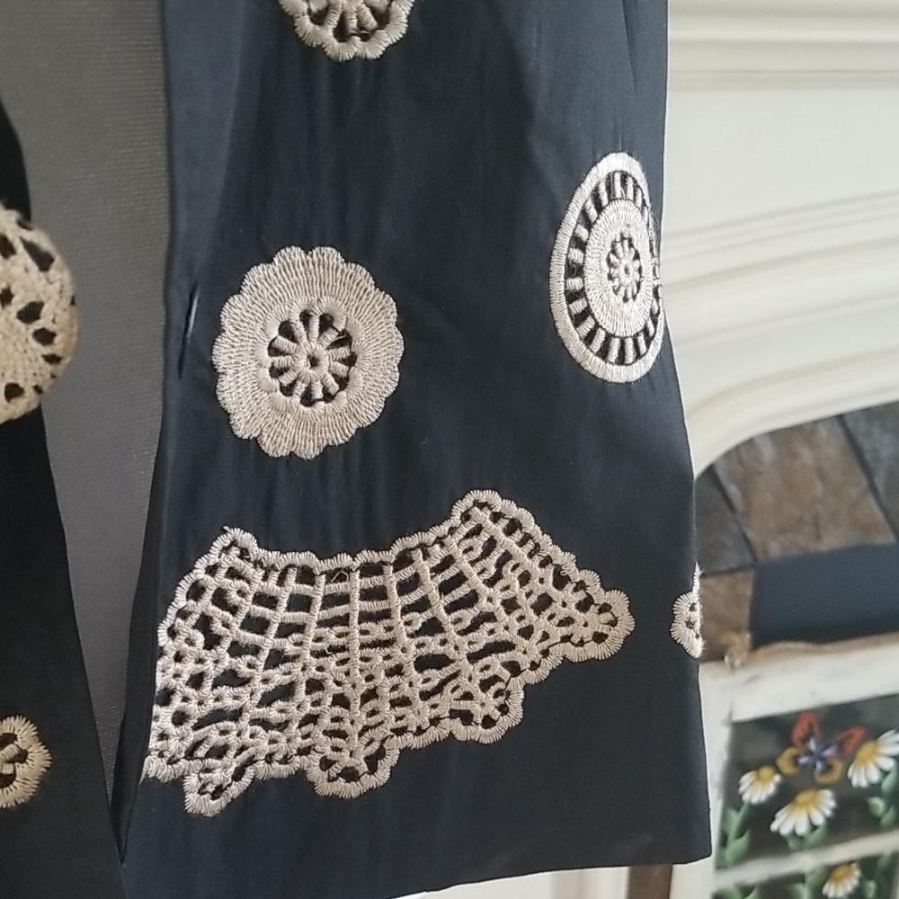 Hazel Black Jacket with Cream Lace Details - Picture 3 of 6
